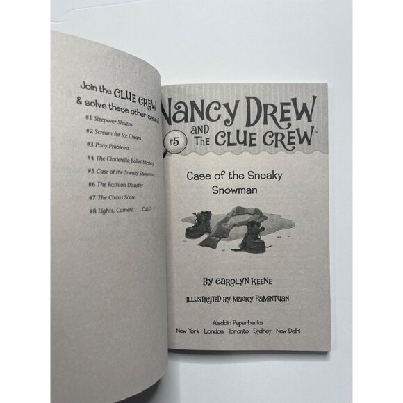 Nancy Drew Clue Crew #5 Case of the Sneaky Snowman Book New - Picture 4 of 4